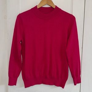 Pink Mock Neck Sweater